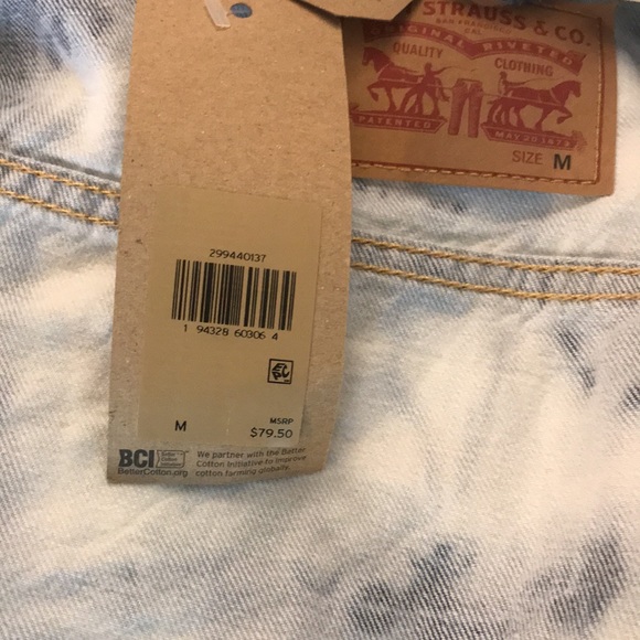 Levi’s Ex-Boyfriend Trucker Jean Jacket Tie Dye M NWT - Picture 8 of 10